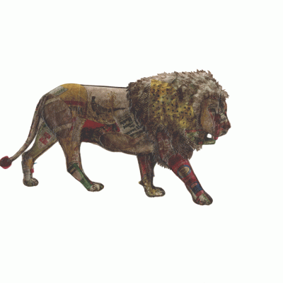 collage of lion